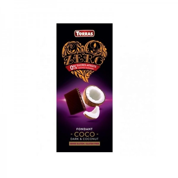 Zero Chocolate Negro Con Coco 125 Gr