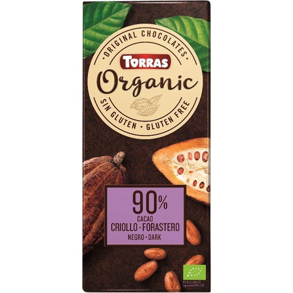 Chocolate Negro 90 % Cacao Criollo Forastero 100 G