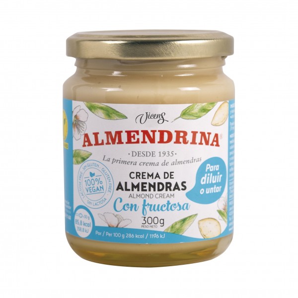 Almendrina Crema Almendras Fructosa Tarro 300 Gr